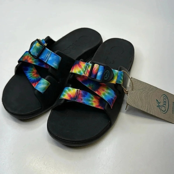 Chaco Other - Chaco Chillos Sport Outdoor Sandals Shoes Rainbow Tie Dye New Kids Size 3